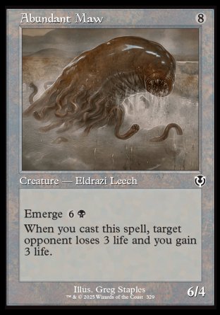 (329) Magic The Gathering Innistrad Remastered: Extras Single: Abundant Maw Holo Common
