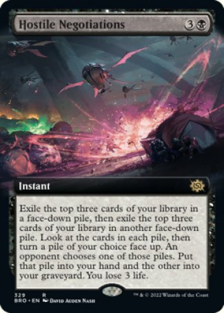 (329) Magic The Gathering The Brothers' War: Extras Single: Hostile Negotiations Holo Rare