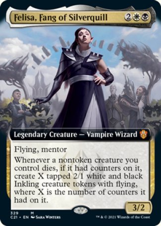 (329) Magic The Gathering Commander: Strixhaven: Extras Single: Felisa, Fang of Silverquill  Mythic