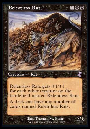 (329) Magic The Gathering Time Spiral Remastered: Extras Single: Relentless Rats  Time Shifted