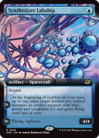 (329) Magic The Gathering Edge of Eternities: Extras Single: Synthesizer Labship Holo Rare