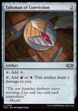 (329) Magic The Gathering Commander: Tarkir: Dragonstorm Single: Talisman of Conviction  Uncommon
