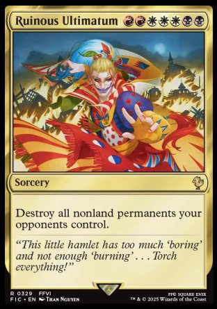 (329) Magic The Gathering Commander: Magic: The Gathering - FINAL FANTASY: Collector's Edition Single: Ruinous Ultimatum Holo Rare