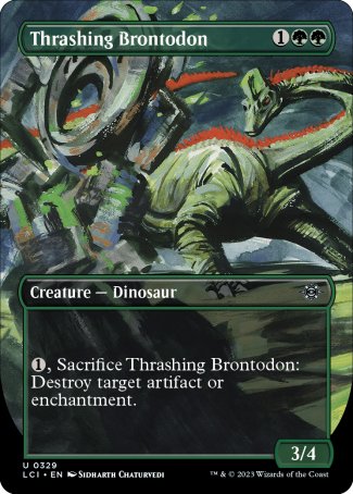 (329) Magic The Gathering The Lost Caverns of Ixalan: Extras Single: Thrashing Brontodon  Uncommon