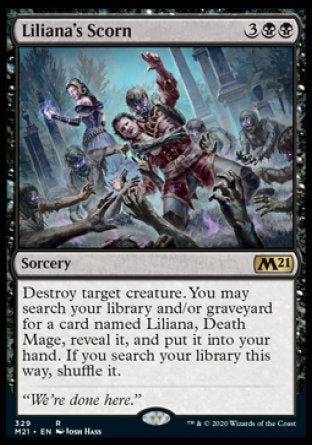 (329) Magic The Gathering Core 2021: Extras Single: Liliana's Scorn  Rare