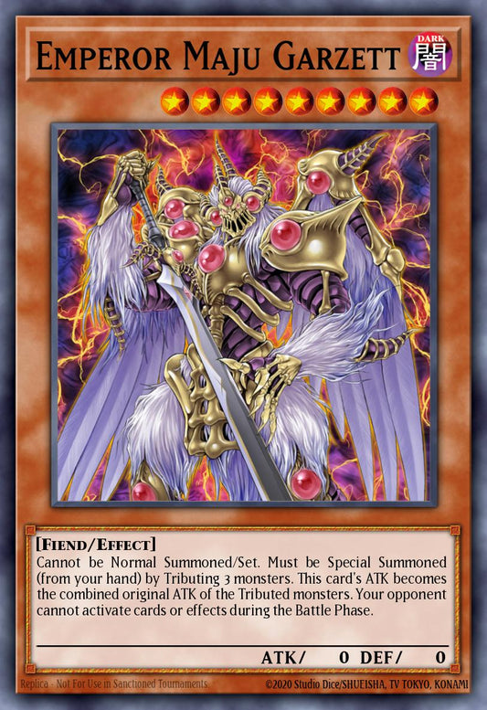 (062) YuGiOh TCG MP20: 2020 Tin of Lost Memories Mega Pack Single: Emperor Maju Garzett  Rare