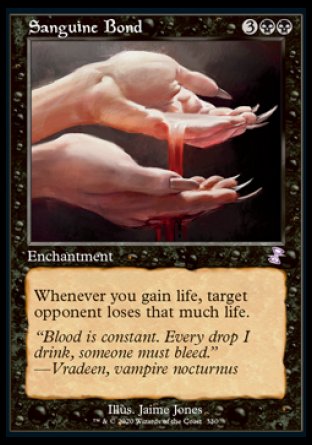 (330) Magic The Gathering Time Spiral Remastered: Extras Single: Sanguine Bond Holo Time Shifted