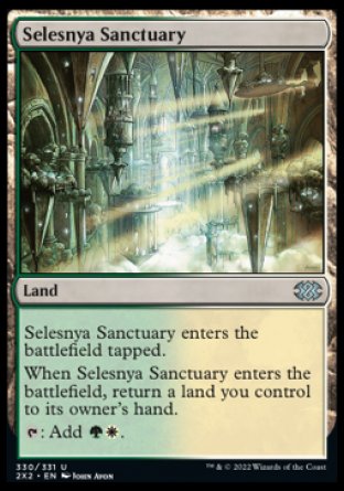 (330) Magic The Gathering Double Masters 2022 Single: Selesnya Sanctuary Holo Uncommon