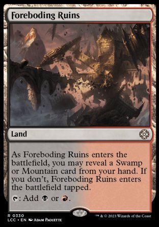 (330) Magic The Gathering Commander: The Lost Caverns of Ixalan Single: Foreboding Ruins  Rare