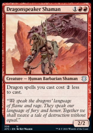 (330) Magic The Gathering Commander: Adventures in the Forgotten Realms Single: Dragonspeaker Shaman  Uncommon