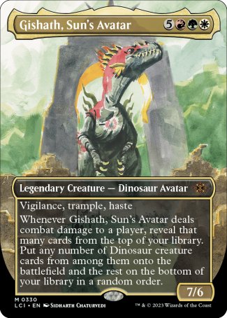 (330) Magic The Gathering The Lost Caverns of Ixalan: Extras Single: Gishath, Sun's Avatar  Mythic