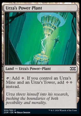 (330/332) Magic The Gathering Double Masters Single: Urza's Power Plant Holo Common