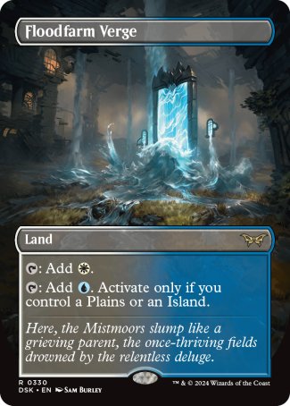 (330) Magic The Gathering Duskmourn: House of Horror: Extras Single: Floodfarm Verge Holo Rare