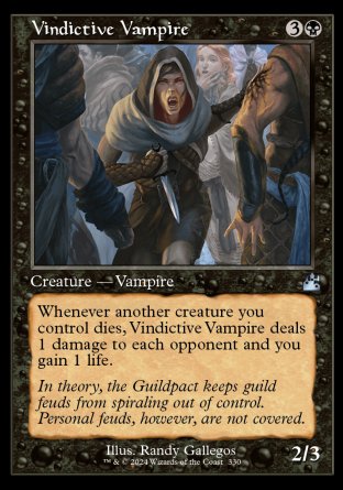 (330) Magic The Gathering Ravnica Remastered: Extras Single: Vindictive Vampire  Uncommon