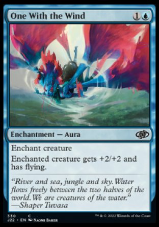 (330) Magic The Gathering Jumpstart 2022 Single: One With the Wind  Common