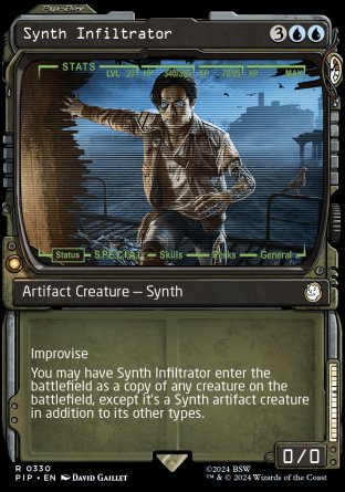 (330) Magic The Gathering Universes Beyond: Fallout: Extras Single: Synth Infiltrator (V.1)  Rare