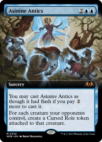(330) Magic The Gathering Wilds of Eldraine: Extras Single: Asinine Antics Holo Mythic