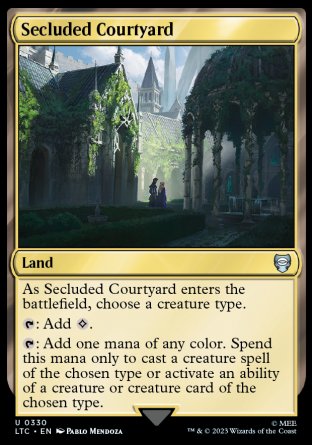 (330) Magic The Gathering Commander: The Lord of the Rings: Tales of Middle-earth Single: Secluded Courtyard  Uncommon