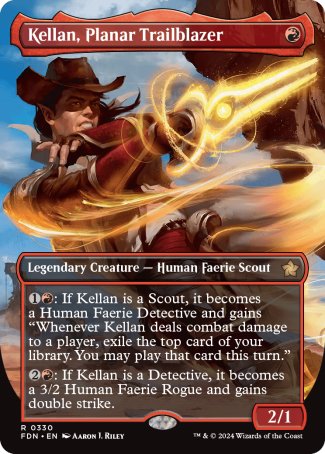 (330) Magic The Gathering Magic: The Gathering Foundations: Extras Single: Kellan, Planar Trailblazer (V.1) Holo Rare