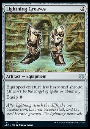 (331) Magic The Gathering Commander: Adventures in the Forgotten Realms Single: Lightning Greaves  Uncommon