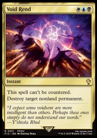(331) Magic The Gathering Commander: Magic: The Gathering - FINAL FANTASY: Collector's Edition Single: Void Rend Holo Rare