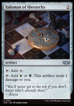 (331) Magic The Gathering Commander: Tarkir: Dragonstorm Single: Talisman of Hierarchy  Uncommon