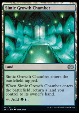 (331) Magic The Gathering Double Masters 2022 Single: Simic Growth Chamber  Uncommon