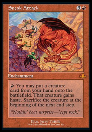 (331) Magic The Gathering Dominaria Remastered: Extras Single: Sneak Attack  Mythic