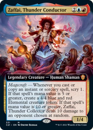 (331) Magic The Gathering Commander: Strixhaven: Extras Single: Zaffai, Thunder Conductor (V.1)  Mythic
