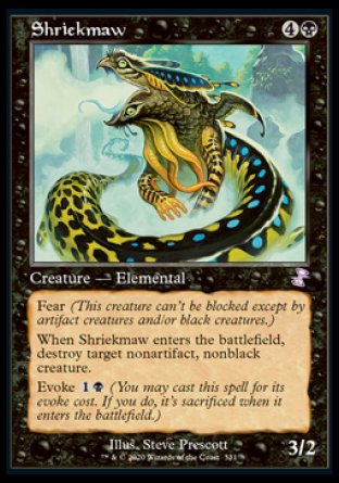 (331) Magic The Gathering Time Spiral Remastered: Extras Single: Shriekmaw Holo Time Shifted