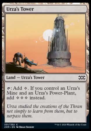 (331/332) Magic The Gathering Double Masters Single: Urza's Tower Holo Common