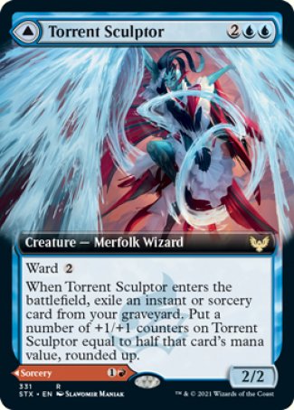 (331) Magic The Gathering Strixhaven: School of Mages: Extras Single: Torrent Sculptor // Flamethrower Sonata Holo Rare