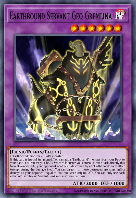 (238) YuGiOh TCG MP24: 25th Anniversary Tin: Dueling Mirrors Single: Earthbound Servant Geo Gremlina  Ultra Rare