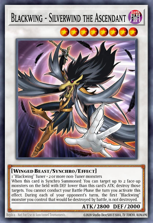 (041) YuGiOh TCG SOVR: Stardust Overdrive Single: Blackwing - Silverwind the Ascendant (V.1 - Ultra Rare)  Ultra Rare