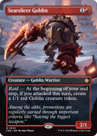 (332) Magic The Gathering Magic: The Gathering Foundations: Extras Single: Searslicer Goblin (V.1)  Rare