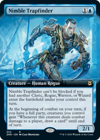 (332) Magic The Gathering Zendikar Rising: Extras Single: Nimble Trapfinder Holo Rare