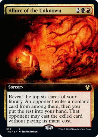 (332) Magic The Gathering Theros Beyond Death: Extras Single: Allure of the Unknown Holo Rare