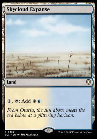 (332) Magic The Gathering Commander: Bloomburrow Single: Skycloud Expanse  Rare
