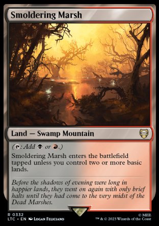 (332) Magic The Gathering Commander: The Lord of the Rings: Tales of Middle-earth Single: Smoldering Marsh  Rare