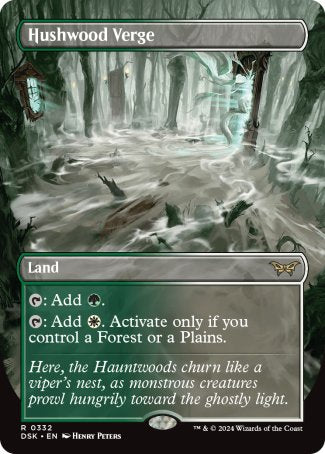 (332) Magic The Gathering Duskmourn: House of Horror: Extras Single: Hushwood Verge  Rare
