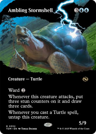 (332) Magic The Gathering Tarkir: Dragonstorm: Extras Single: Ambling Stormshell Holo Rare
