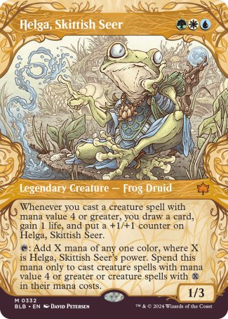 (332) Magic The Gathering Bloomburrow: Extras Single: Helga, Skittish Seer  Mythic