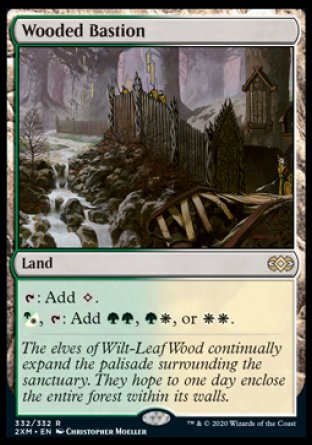 (332/332) Magic The Gathering Double Masters Single: Wooded Bastion  Rare