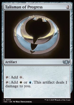 (333) Magic The Gathering Commander: Tarkir: Dragonstorm Single: Talisman of Progress  Uncommon
