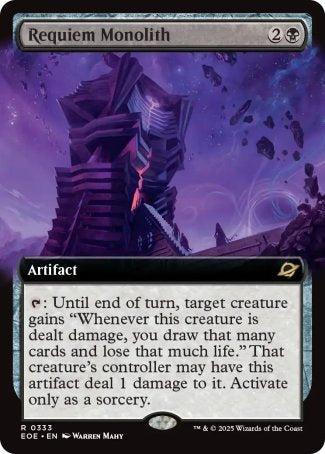 (333) Magic The Gathering Edge of Eternities: Extras Single: Requiem Monolith  Rare