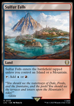 (333) Magic The Gathering Commander: The Lord of the Rings: Tales of Middle-earth Single: Sulfur Falls  Rare