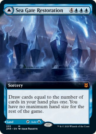 (333) Magic The Gathering Zendikar Rising: Extras Single: Sea Gate Restoration // Sea Gate, Reborn  Mythic