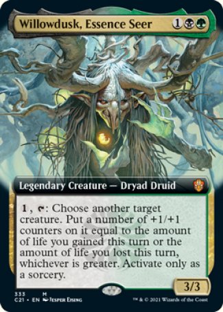 (333) Magic The Gathering Commander: Strixhaven: Extras Single: Willowdusk, Essence Seer (V.1)  Mythic