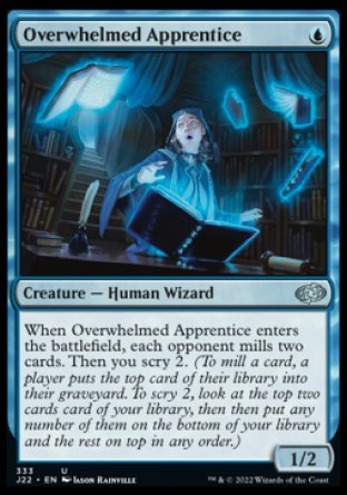 (333) Magic The Gathering Jumpstart 2022 Single: Overwhelmed Apprentice  Uncommon