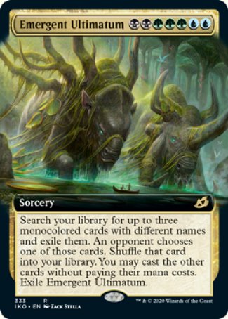 (333) Magic The Gathering Ikoria: Lair of Behemoths: Extras Single: Emergent Ultimatum Holo Rare